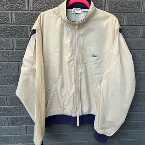 Lacoste Cream and Navy Lightweight Jacket